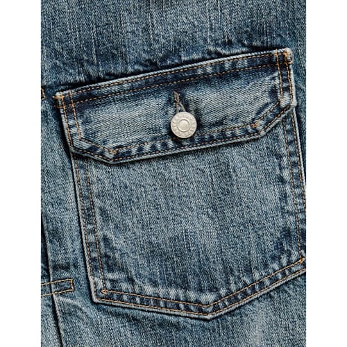 laydown image of Type 2 Selvedge Denim Trucker Jacket