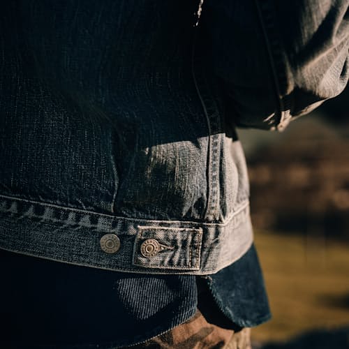 lifestyle image of Type 2 Selvedge Denim Trucker Jacket