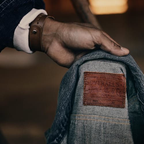 lifestyle image of Type 2 Selvedge Denim Trucker Jacket