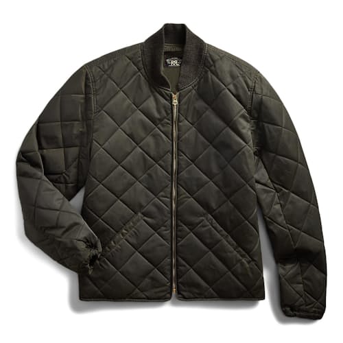 laydown image of Nylon Quilted Bomber Jacket