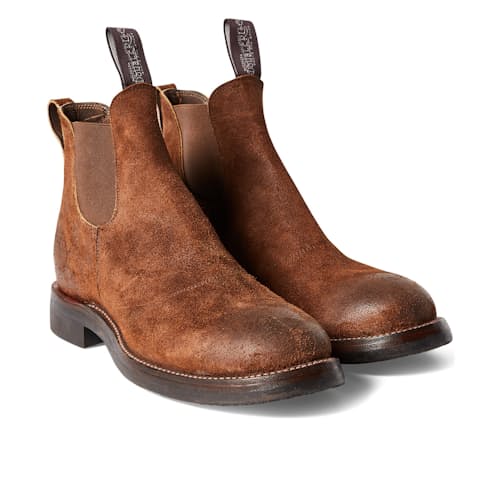laydown image of Roughout Suede Congress Boot