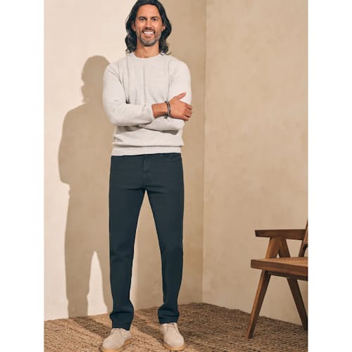 lifestyle image of Stretch Terry 5-Pocket Pant
