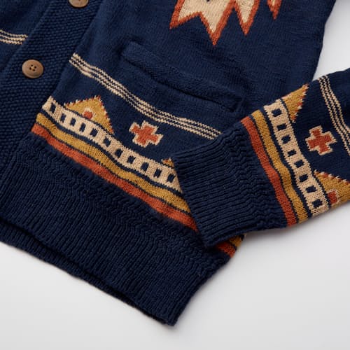 laydown image of Wolf Cardigan Sweater