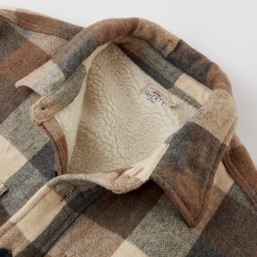 lifestyle image of Sherpa Plaid Lined CPO - Exclusive