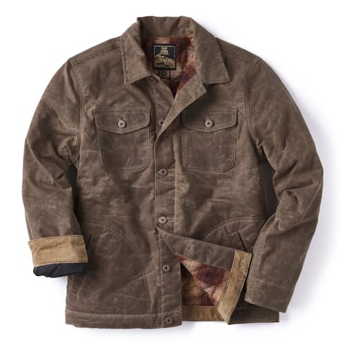 lifestyle image of Flannel-Lined Quilted Waxed Rancher