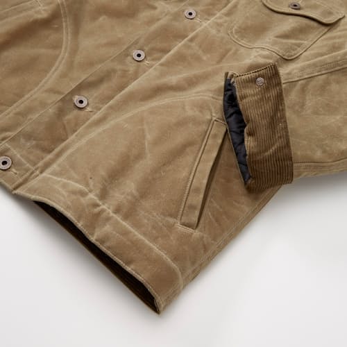 lifestyle image of Flannel-Lined Quilted Waxed Rancher