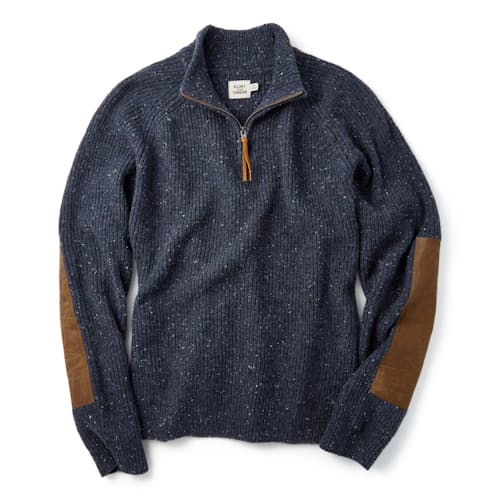 laydown image of Highlands Guide Quarter Zip Sweater