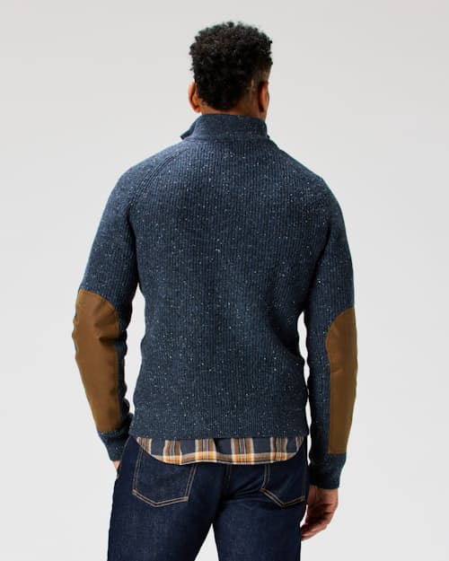 on model image of Highlands Guide Quarter Zip Sweater