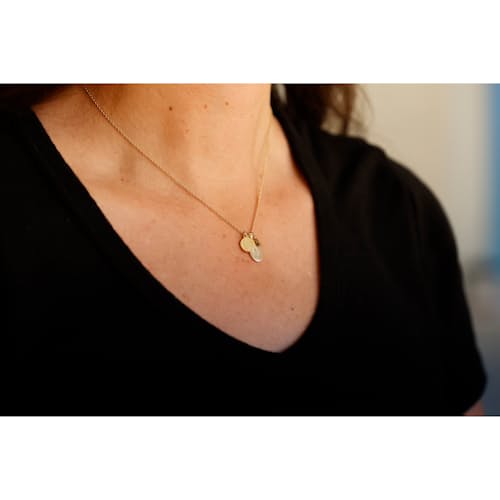 lifestyle image of Women's Charm Necklace with Diamond