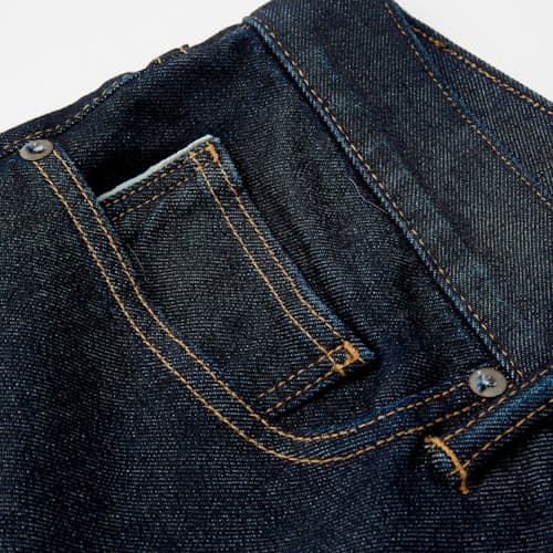 laydown image of The Hammer Straight 14 oz 4-Way Stretch Denim Jeans