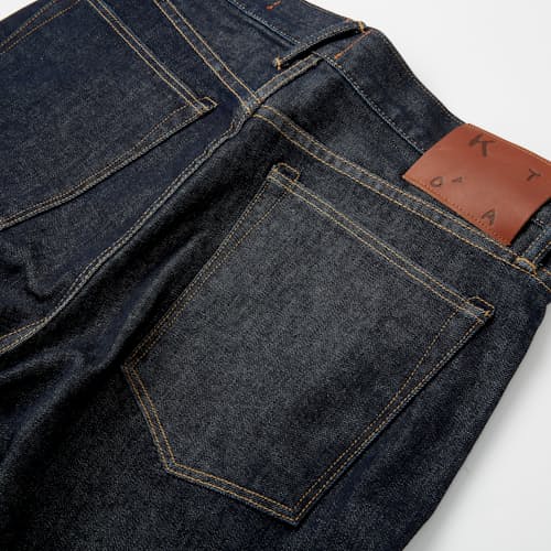 laydown image of The Hammer Straight 14 oz 4-Way Stretch Denim Jeans