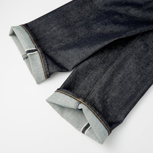laydown image of The Hammer Straight 14 oz 4-Way Stretch Denim Jeans