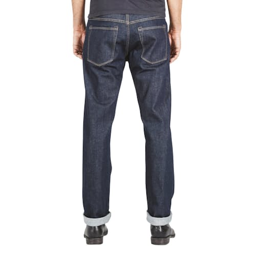 laydown image of The Hammer Straight 14 oz 4-Way Stretch Denim Jeans
