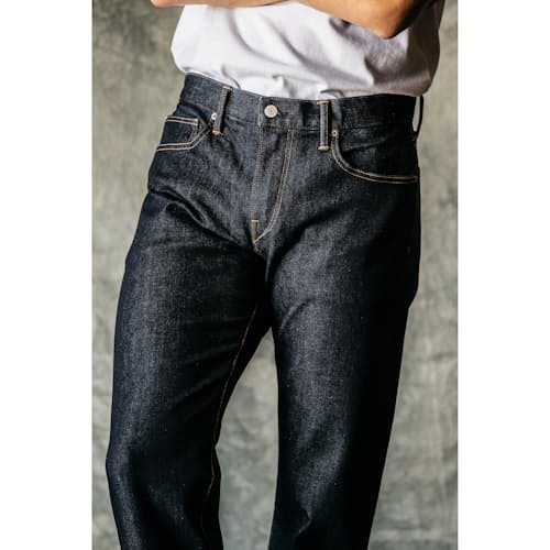laydown image of The Hammer Straight 14 oz 4-Way Stretch Denim Jeans
