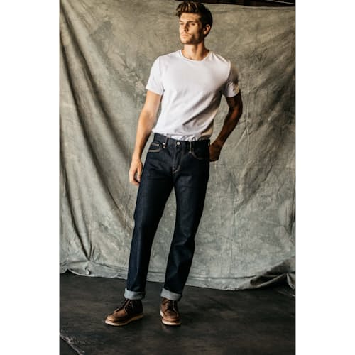 laydown image of The Hammer Straight 14 oz 4-Way Stretch Denim Jeans