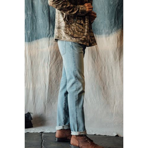 laydown image of The Hammer Straight 14 oz 4-Way Stretch Denim Jeans