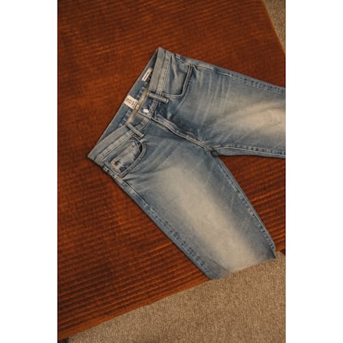 laydown image of The Hammer Straight 14 oz 4-Way Stretch Denim Jeans