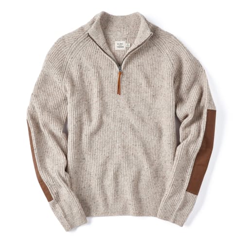 laydown image of Highlands Guide Quarter Zip Sweater