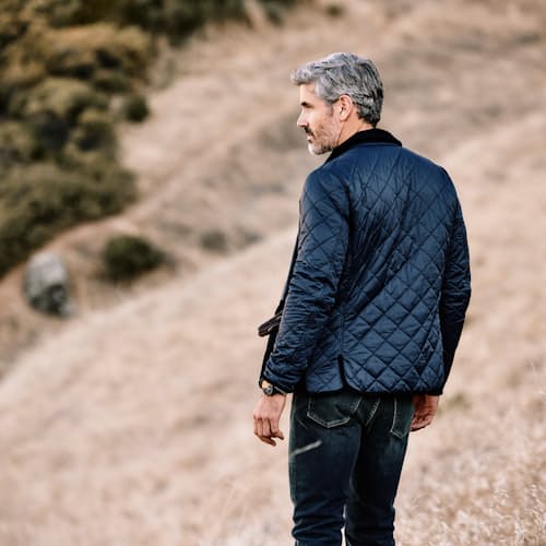 lifestyle image of Hoxton Liddesdale Quilted Jacket