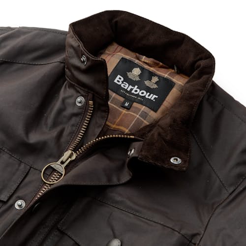 laydown detail image of Corbridge Wax Jacket