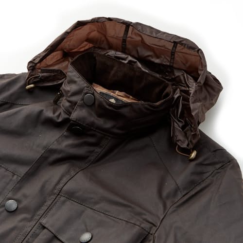 laydown detail image of Corbridge Wax Jacket