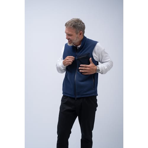 laydown image of Alpaca Lined Merino Wool Vest