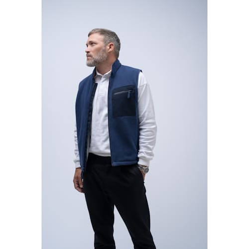 laydown image of Alpaca Lined Merino Wool Vest