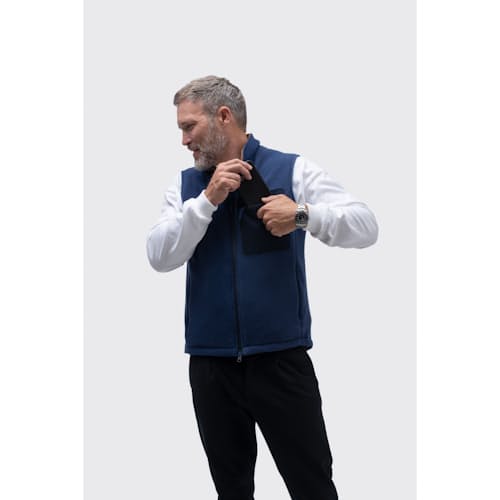 laydown image of Alpaca Lined Merino Wool Vest
