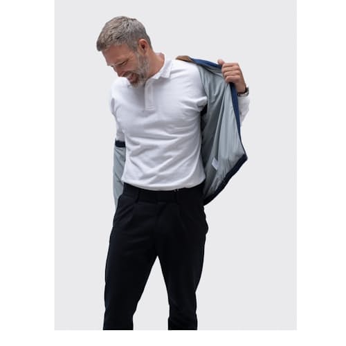 laydown image of Alpaca Lined Merino Wool Vest