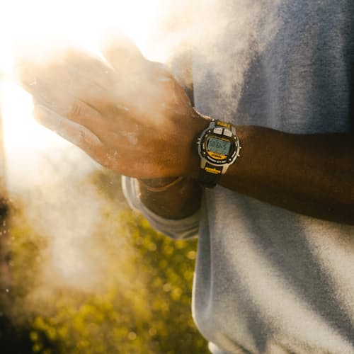 lifestyle image of Huckberry x TIMEX IRONMAN® Flix Reissue