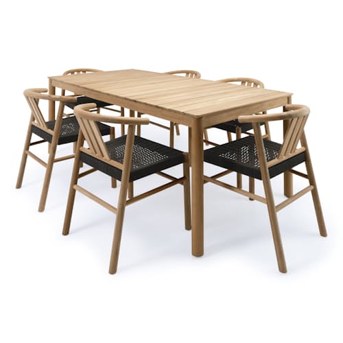 laydown image of The Outdoor Dining Set - 6 Chairs