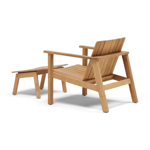 laydown image of The Outdoor Low Chair + The Ottoman