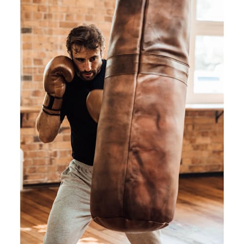 laydown image of Retro Heritage Heavy Punching Bag (Un-filled)