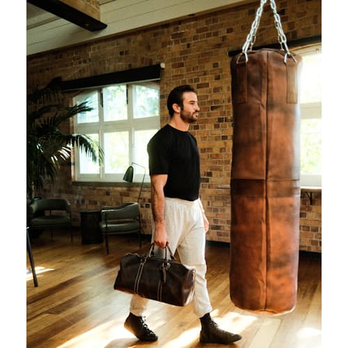 laydown image of Retro Heritage Heavy Punching Bag (Un-filled)