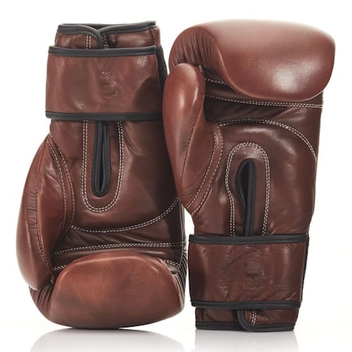 laydown image of Pro Leather Boxing Gloves (Strap Up)