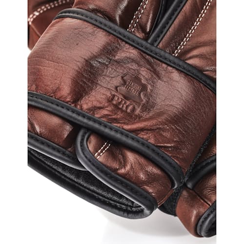 laydown image of Pro Leather Boxing Gloves (Strap Up)