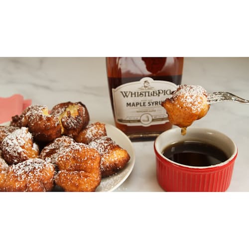 laydown image of WhistlePig Rye Whiskey Barrel-Aged Maple Syrup