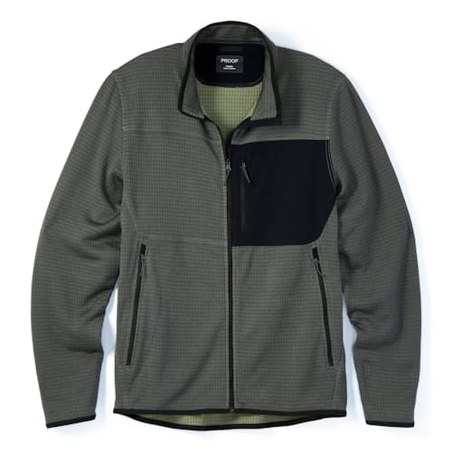 laydown image of Trail Grid Fleece Jacket
