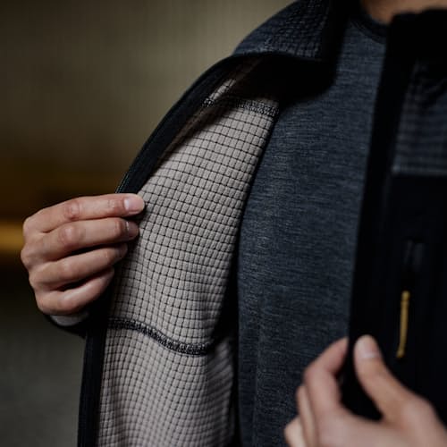 lifestyle image of Trail Grid Fleece Jacket