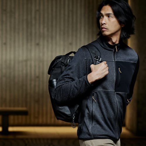 lifestyle image of Trail Grid Fleece Jacket