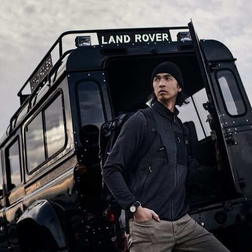 lifestyle image of Trail Grid Fleece Jacket