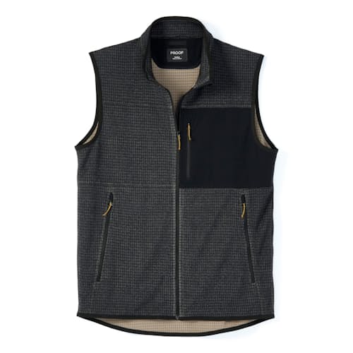 laydown image of Trail Grid Fleece Full Zip Vest
