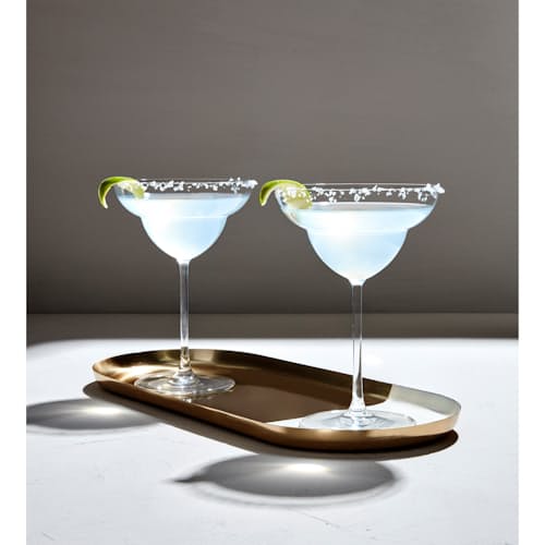 laydown image of Vintage Margarita Glasses - Set of 2