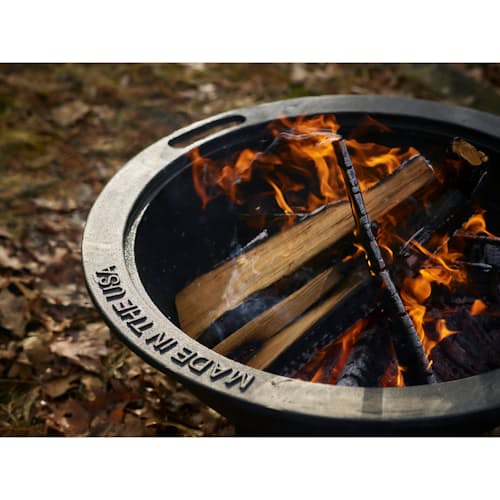 laydown image of Cast-Iron Fire Pit & Grill