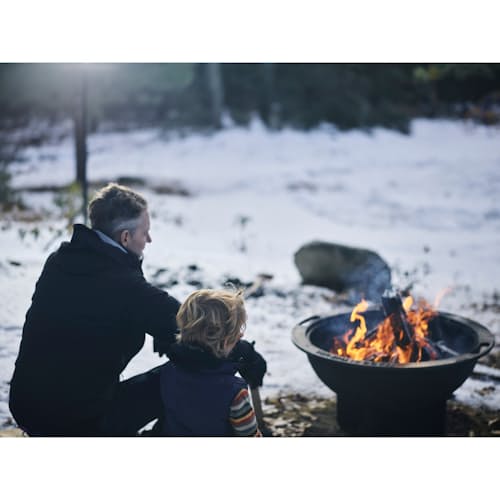 laydown image of Cast-Iron Fire Pit & Grill