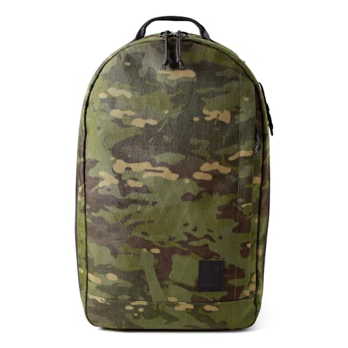 laydown image of Huckberry X The Brown Buffalo Conceal Backpack 21L