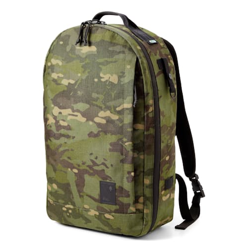 laydown image of Huckberry X The Brown Buffalo Conceal Backpack 21L
