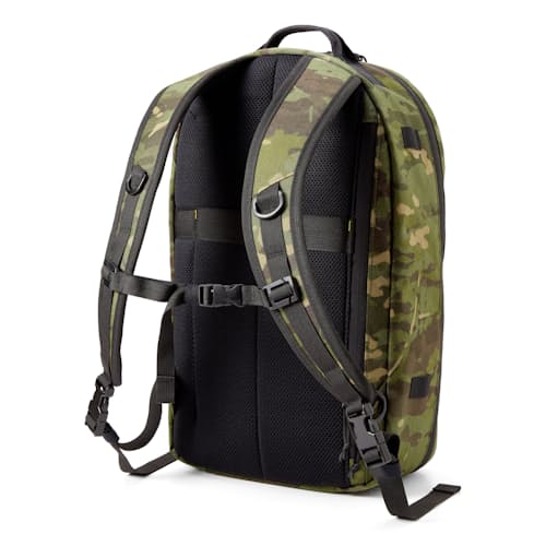 laydown image of Huckberry X The Brown Buffalo Conceal Backpack 21L