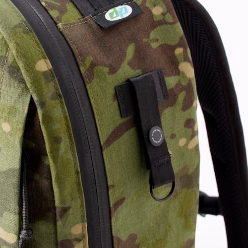 laydown image of Huckberry X The Brown Buffalo Conceal Backpack 21L
