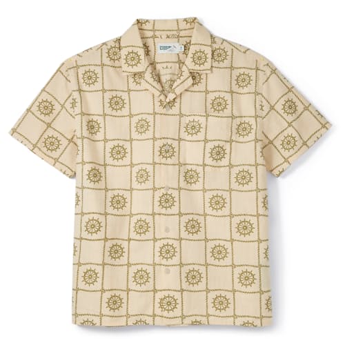 laydown image of Camp Collar Short Sleeve Shirt